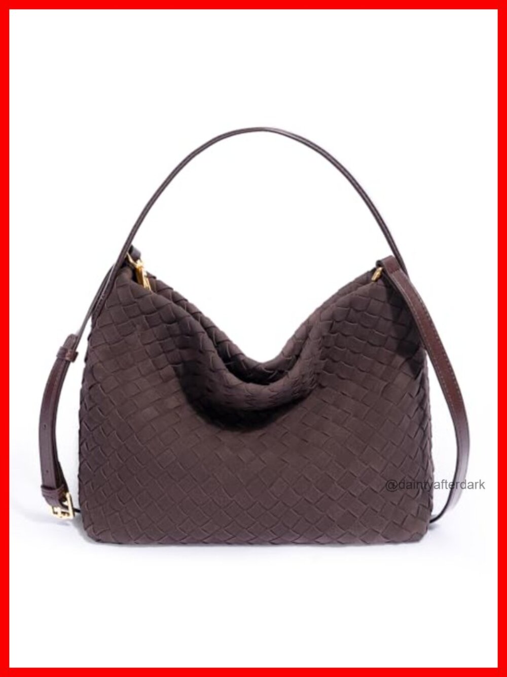 Woven PU Leather Tote Bag Top Handle Hobo Shoulder Handbag with Strap